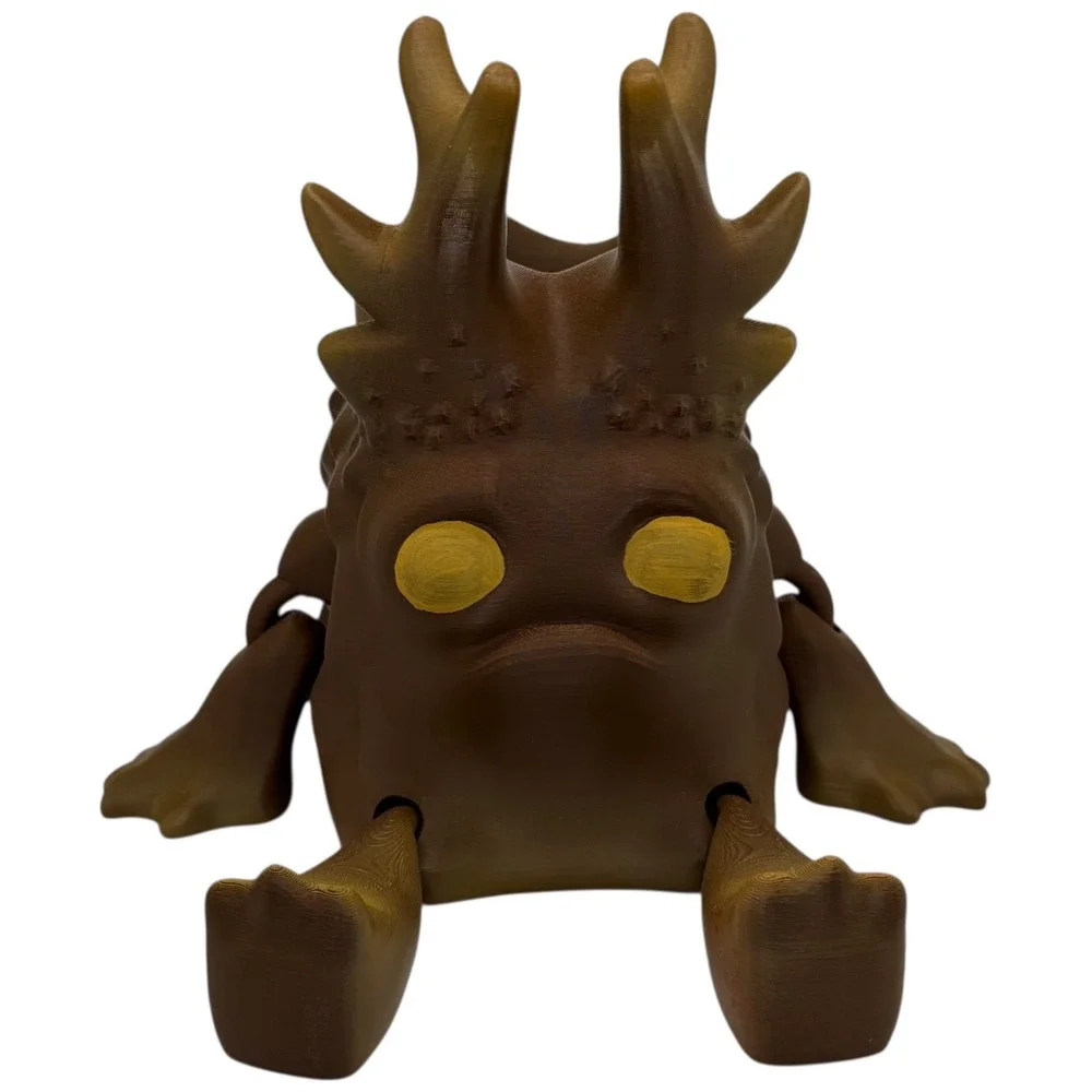 Brown 3D Printed Creature Planter / Pen Holder – 6